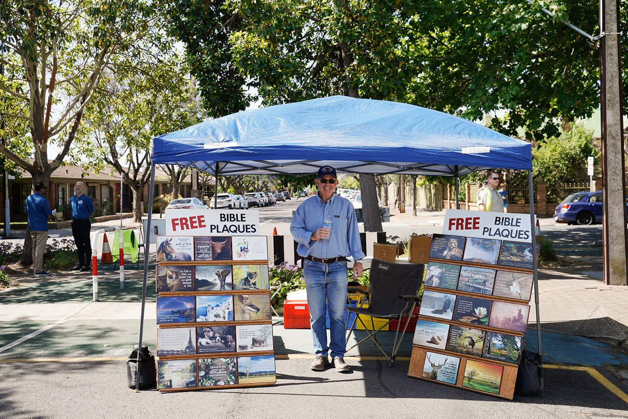 Community outreach - Free Bible plaques